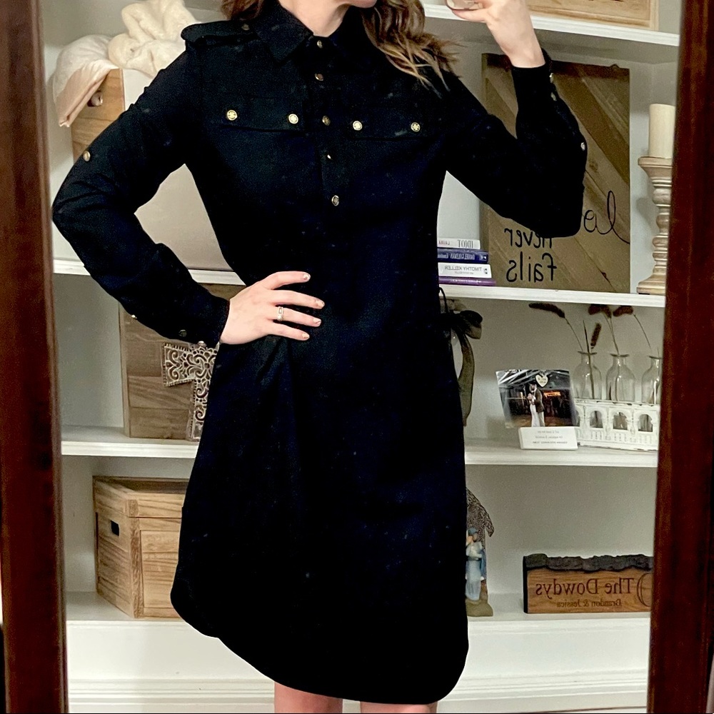 Tory Burch Tanyei Black Shirtdress NWOT